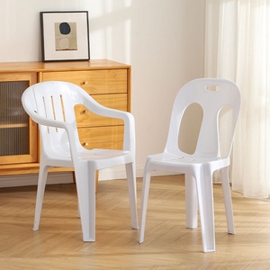 Sedia da Spiaggia Moderna con Braccioli in Plastica Rinforzata, Sgabello Semplice per Concerti, Uso <span class=keywords><strong>Esterno</strong></span>, Ristorazione e Spiaggia - Product Image 3