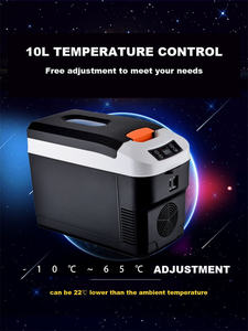 ثلاجة سيارة صغيرة سعة 10 لتر تعمل بتيار مستمر 12 فولت، مبرد محمول كهروحراري مع خيار التسخين، شاشة رقمية للسيارة والمنزل والمكتب - Product Image 3