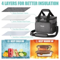 Sac isotherme souple YOUK personnalisé pour l'extérieur, avec sangle réglable, étanche, portable, pour les voyages, la plage, les pique-niques, le camping