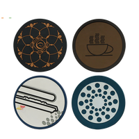 Sous-verre durable incassable en PVC souple concepteur coloré porte-gobelet à café thé antidérapant bol en plastique napperon