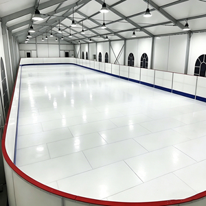 Dalles de hockey synthétique WLT UHMWPE pour intérieur 1000x1000x15mm, faible friction, résistantes à l'usure, pour patinoires et attractions - Product Image 3
