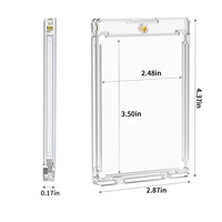 Kaplo 35PT - Estuche Magnético de Una Sola Pieza para Tarjetas Coleccionables, Esquinas Redondeadas, Estuche Rígido Transparente para Tarjetas Coleccionables