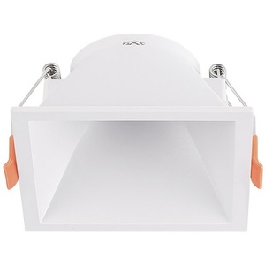 Square Recessed Spotlight Holder 83x83mm White For GU10 <b>Downlights</b> - Product Image 1