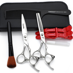 Ensemble de ciseaux de coiffure Kawamoto en acier inoxydable, ciseaux plats, ciseaux à effiler, outils de coiffure durables pour la population générale - Product Image 1