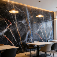 Lámina de PVC con Recubrimiento UV, Impermeable, Resistente al Fuego, con Acabado Brillante, Diseño Floral Moderno, para Decoración del Hogar