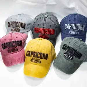 New Capricorn Big Letter Embroidered High Quality Designer Cap 3d Embroidery Baseball Cap