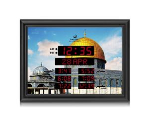 AL <span class=keywords><strong>FATIHA</strong></span> L40 Islamic LED moschea wireless wall musulmano atano tempo di preghiera Ramadan Adhan Masjid Square Quran Azan Clock - Product Image 4