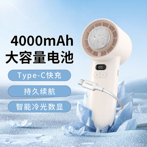Mini Ventilador de Mano, Batería de 4000 mAh, Carga Rápida Tipo C, Pantalla Digital, Ventilador Portátil de Refrigeración - Product Image 1