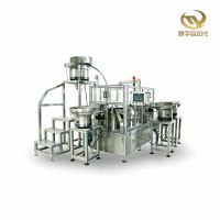 Mesin Perakitan Pompa Semprot Lotion Otomatis Presisi Tinggi Kustom dengan Trigger Motor PLC, Merk NBTY, Garansi 1 Tahun