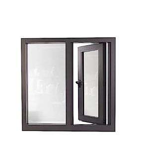 <span class=keywords><strong>Fenêtre</strong></span> à battant moderne en aluminium à rupture de pont thermique, sur mesure, double vitrage, résistante aux ouragans, avec moustiquaire pour villa et bureau - Product Image 1