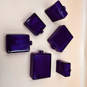 Xách tay 30ml 50ml vuông chai nước hoa thủy tinh màu xanh đậm bơm lại phun chai atomizer cho du lịch thân thiện lưu trữ nước hoa - Product Image 5