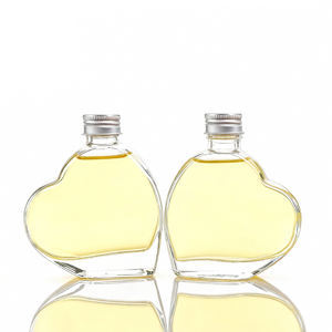 Botellas de Vidrio Transparentes en Forma de Corazón de 200 ml, Botellas Vacías con Forma de Corazón, Botellas de los Deseos para Recuerdos de Boda - Product Image 4