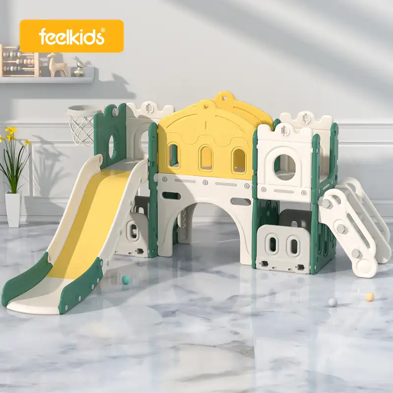 Edecoa — terrain de jeux d'intérieur pour enfants, glissière pivotante en plastique coloré, jouets multifonctionnel, bon marché, promo