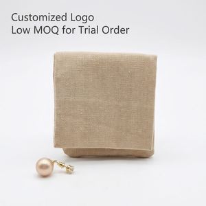 Sacs à cordon en coton imprimés avec logo personnalisé, taille 6*7cm, beige, doux, 100% coton, matériau en lin, impression OEM pour la promotion de la marque - Product Image 2