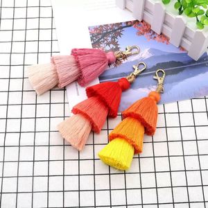 Colorful Woven Tassel <b>Keychain</b> Handcrafted Cotton Rope Bag Charm for Purse/Wallet/Backpack - Product Image 5