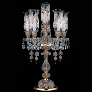 2023 New Style Fancy Decoration Table Lighting Luxury Colorful K9 Crystal Chandelier Glass Desk Table Lamp