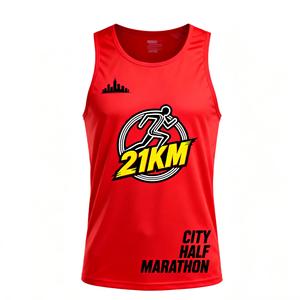 No corras solo la carrera, hazte con ella. Experimente la comodidad y el estilo de nuestro Chaleco de maratón de impresión personalizada diseñado para corredores - Product Image 2