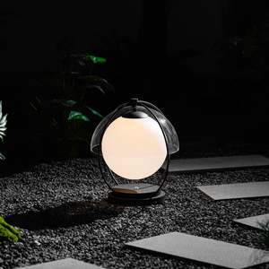 Lámpara de Jardín Esférica de Hierro y Metal PMMA, Estilo Nórdico Moderno y Creativo, para Exteriores, Jardín, Villa, Parque, Camino, Lámpara Orb Impermeable, Iluminación de Paisaje - Product Image 4