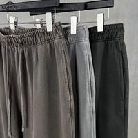 Pantalones Deportivos de Algodón para Hombre, 500 g/m², con Logotipo Personalizado, Pantalones Casuales, Pantalones Deportivos Rectos, Pantalones Holgados para Gimnasio, Correr, Ropa Urbana