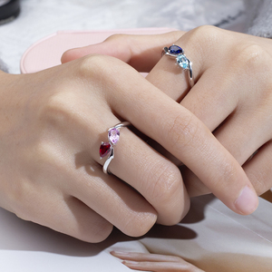 MSR-1724 Silver with Lab Grown Sapphire Ruby Factory Custom <strong>Ring</strong> Factory Price Good Quality Gold <strong>Craft</strong> <strong>Ring</strong> Couple <strong>Ring</strong> - Product Image 5