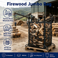 Sacs en filet pour bois de chauffage en gros, 1500 kg, en maille ventilée, sacs FIBC jumbo, traités anti-UV, réutilisables, robustes, Saco De Lena