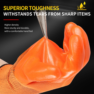 Gants d'hiver industriels en PVC avec grip, en tissu éponge, en latex de sécurité, avec doigts renforcés, gants thermiques robustes en latex pour homme - Product Image 4