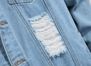 OEM Service 2025 Wholesale Fashion Mens Clothing Casual Lapels Loose Sports Men Jean <b>jacket</b> for men - Product Image 3