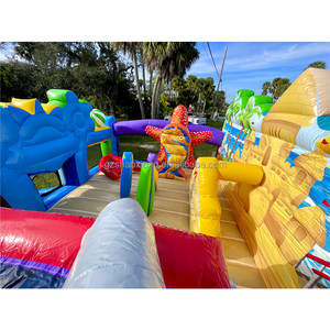 <span class=keywords><strong>Maison</strong></span> de rebond gonflable commerciale enfants thème océan videur inflables fête aire de jeux combo pulls rebondissants château pour locations - Product Image 5
