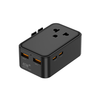 Nouveauté Adaptateur universel Worldplug ultra-fin 45WPD+QC Chargeur rapide Adaptateur de voyage universel UK/AUS/US/EU pour les voyages