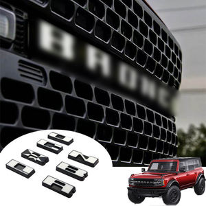 Emblema de Rejilla Delantera para Ford <span class=keywords><strong>Bronco</strong></span> 2021 <span class=keywords><strong>2022</strong></span>, Cubierta Decorativa con Letras Luminosas, Insignia de Letras ABS para la Parte Delantera del Automóvil, Accesorios de Iluminación para Automóviles - Product Image 1