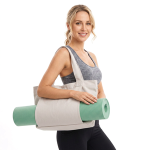 Tapis de yoga et de fitness en TPE épaissi, 6 mm d'épaisseur, 183 cm de longueur, écologique, durable, absorbant les chocs, antidérapant, résistant à l'eau, facile à nettoyer - Product Image 5