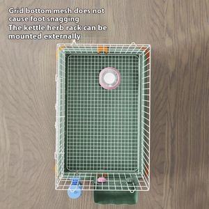 Ayı ve tavşan lüks ev büyük uzay yetişkin ve bebek kafesi anti-sprey idrar düğmesi kapatma Metal malzeme kobay evcil hayvan kafesi - Product Image 3