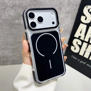 Étui magnétique transparent à double tonalité de luxe pour <span class=keywords><strong>iPhone</strong></span> 17 Pro Max Air 16 Plus 15 14 13 <span class=keywords><strong>12</strong></span> 11 pour <span class=keywords><strong>Magsafe</strong></span> <span class=keywords><strong>Coque</strong></span> arrière - Product Image 2