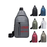 Nouveaux produits 2024 : Sac bandoulière pour homme résistant à l'eau, avec trous pour écouteurs, personnalisable avec logo, anti-odeur