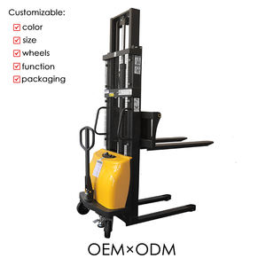 Stacker Forklift Palet Semi Elektrik Pemasok Pabrik Terbaik 1 Ton 1,5ton 2Ton Pengangkat Palet Penumpuk Baterai untuk Dijual - Product Image 6