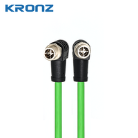 Conectores KRONZ M12 con cable de conexión IE Cate6A preensamblado Conector de cable Ethernet/IP de código X M12 de 8 pines