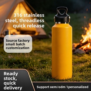 316L Stainless Steel Sports Water Bottle Leak-Proof One-Touch Lid Opening Portable <b>Large</b>-Capacity Insulated <b>Mug</b> 6-12 Hours - Product Image 5