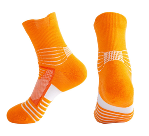 Chaussettes de sport épaisses à fond en tissu éponge, anti-friction, pour le basketball, entraînement en extérieur, en mesh, absorbant la transpiration, désodorisantes - Product Image 2