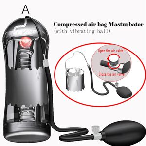 Masturbadores Manuales Masculinos con Exprimidor y Bolsa de <span class=keywords><strong>Aire</strong></span> y Bola Vibrante, Copa Masturbadora Masculina Reutilizable con Textura 3D - Product Image 4
