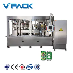 12000BPH Aluminum Beer Can Per Hour Small Capacity Beer Can Filling Canning Sealing Machine/Cutting-Edge Production Line