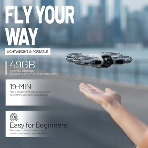 DJ Neo 2 Caméra Aérienne pour Débutants 4K Haute Définition Évitement d'Obstacles <span class=keywords><strong>Vol</strong></span> à Main Démarrage et Atterrissage Manuels Drone UAV - Product Image 2