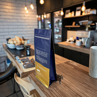 Sachets refermables personnalisés en PLA recyclable, imprimés sur mesure, anti-odeur, pour l'emballage de café et de biscuits (vente en gros)