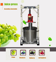 Commerciële Handmatige Hydraulische Fruitpers Handroestvrijstalen Druivenpersmachine Kleine Druivenwijnpersmachine