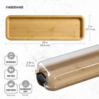 Massief houten & plastic moderne minimalistische rechthoekige fruit schaal met deksel, draagbaar buitenontwerp voor feestjes en bijeenkomsten