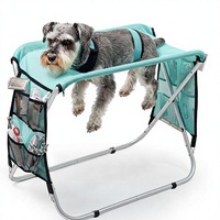 Hamac de toilettage moderne pour animaux de compagnie, support en alliage d'aluminium robuste et pliable, sans besoin de crochet, pour chiens et chats âgés (30 lb)