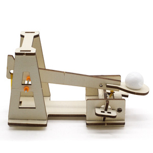Kit d'expérimentation scientifique modèle 1 de trebuchet en bois, jouet éducatif STEM à faire soi-même pour enfants de 7 à 9 ans - Product Image 3