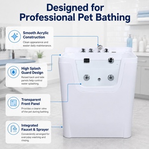 Bañera Independiente <span class=keywords><strong>para</strong></span> Peluquería Canina, Bañera de Acrílico <span class=keywords><strong>para</strong></span> Lavar <span class=keywords><strong>Perros</strong></span> y Gatos - Product Image 2