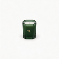 Pot carré géométrique personnalisé, récipient en verre de luxe sur mesure de 8 oz et 10 oz pour la fabrication professionnelle de bougies parfumées