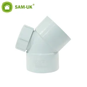 White plastic elbow can be customized and wholesale a hole that can be opened pvc pipes and fittings plastic elbow