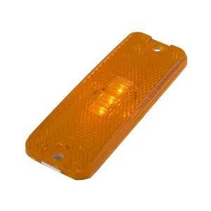 12V/24V 4 inç amber kare Piranha 3 LED işaretleyici araba kamyon römorkları kuyruk yan işık Amber reflektör Led kamyon ışığı